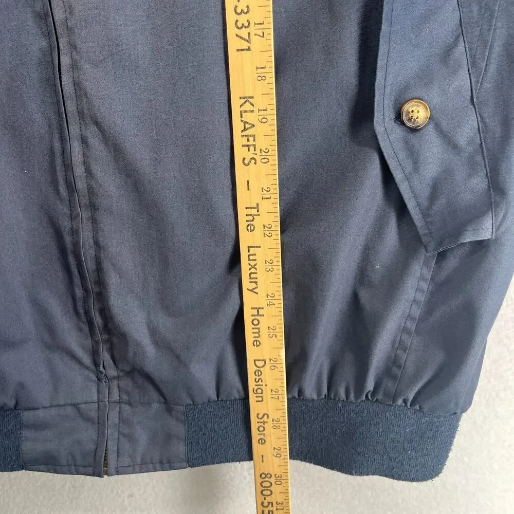 ORVIS Jacket Mens XL Harrington Bomber Tartan Plaid Lined Full Zip Blue VTG - Picture 11 of 12
